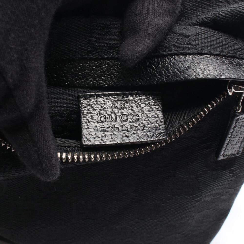 Gucci GG Canvas Waist Crossbody Belt Bag Body Leather Black - Picture 4 of 7